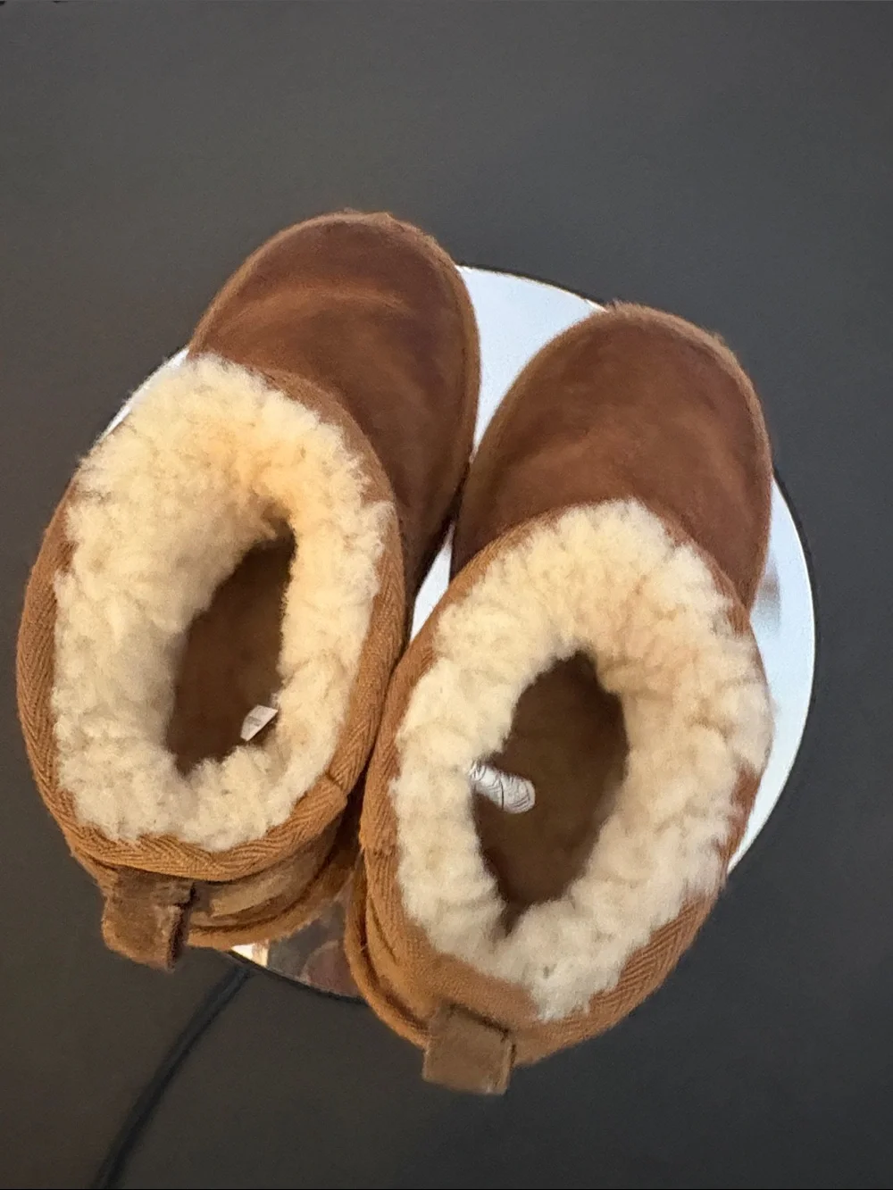 UGG Kids Chestnut Suede Shearling Booties